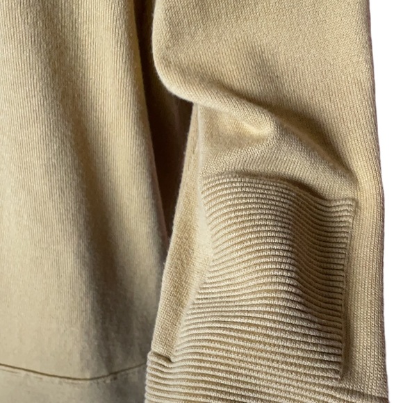 Marla Wynne Yellow Knit Wrist Length Sleeve Sweater with Detachable Scarf SZ: L - Picture 6 of 13